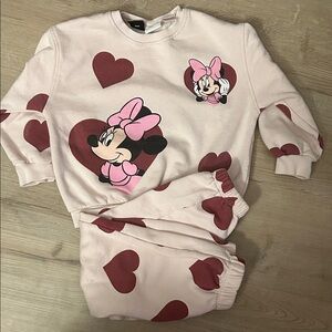 Disney Minnie Mouse Heart  Set - Pink and Red Zara